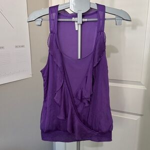Cache vintage Elegant Purple Sleeveless Blouse
